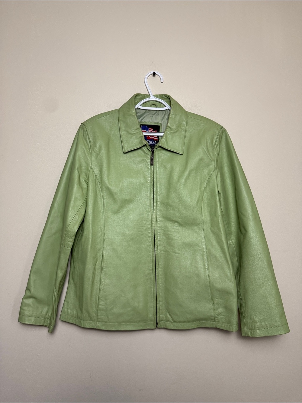 USA Genuine Leather Zip-Front Jacket size 3XL